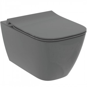 Ideal Standard i.Life b T461458s  Κρεμαστή Λεκάνη Rimless Με Κάθισμα  slim Soft Closing Glossy Grey