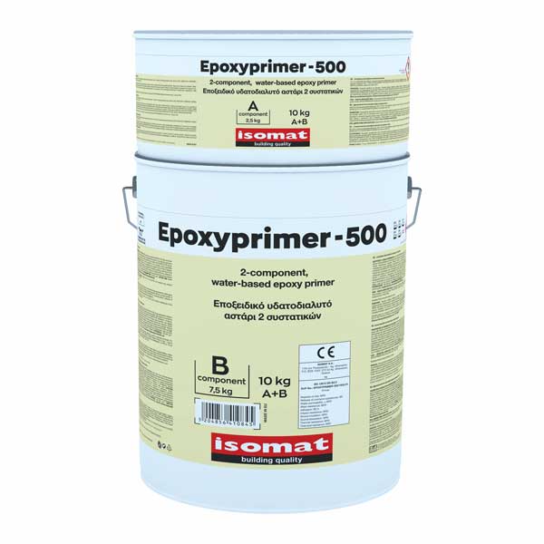 Isomat EPOXYPRIMER 500 10 kg Εποξειδικό Υδατοδιαλυτό Αστάρι 2 Συστατικών Εποξειδικά Δάπεδα