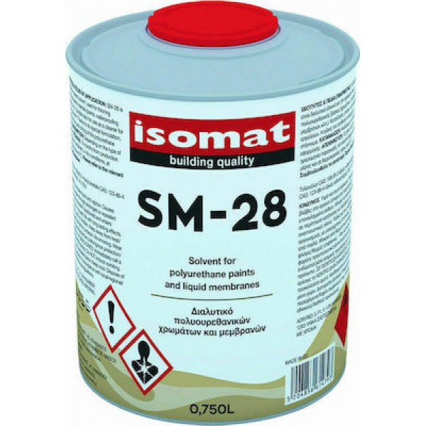 ISOMAT SM-28 Διαφανο  Διαλυτικό πολυουρεθανικών. 4 kgr Στεγανωτικα ταρατσων