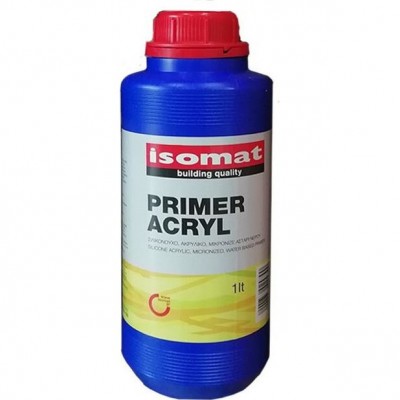 Isomat Primer Acryl 1 lit Σιλικονούχο Ακρυλικό Μικρονιζέ Αστάρι Νερού