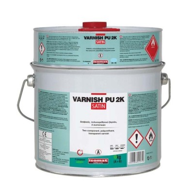 ISOMAT 5 KGR  VARNISH-PU 2K  Διάφανο, πολυουρεθανικό βερνίκι δύο συστατικών satin