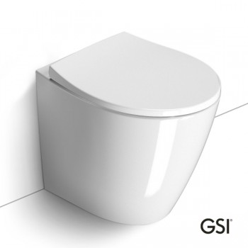 GSI Modo Swirl 981000C Λεκάνη Δαπέδου με Κάλυμμα Soft Close Λευκή