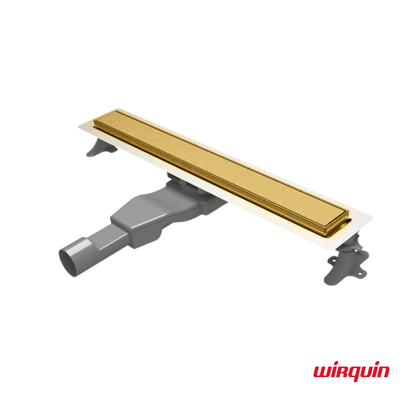 WIRQUIN ΚΑΝΑΛΙ ΝΤΟΥΣ FLAT LINEAR 60cm INOX PVD BRUSHED GOLD FL600-211 Wirquin