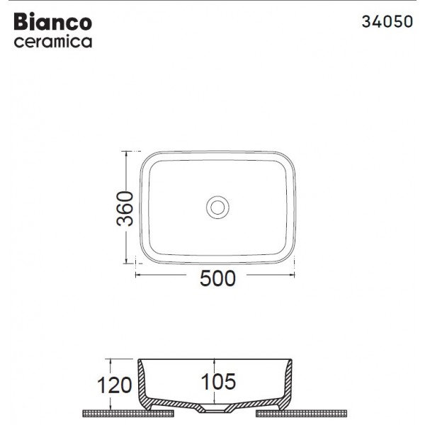 BIANCO CERAMICA ΝΙΠΤΗΡΑΣ 50x36 IVORY MATT 34050-311 Bianco Ceramica
