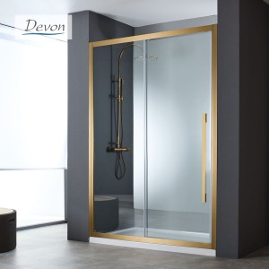 Devon Noxx Διαχωριστικό Ντουζιέρας με Συρόμενη Πόρτα 97-99x200cm Clean Glass Bronze Brushed
