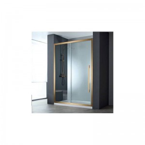 Devon Noxx Slider Διαχωριστικό Ντουζιέρας με Συρόμενη Πόρτα 157-159x200cm Clean Glass Gold Brushed