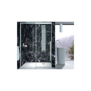 Devon Smooth Slider Διαχωριστικό Ντουζιέρας με Συρόμενη Πόρτα 107-111x200cm Clean Glass Chrome  Double Soft Close