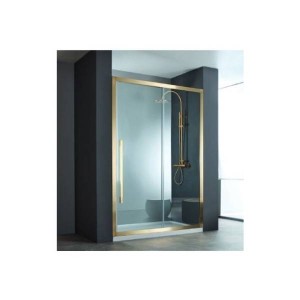 Devon Noxx Slider Διαχωριστικό Ντουζιέρας με Συρόμενη Πόρτα 137-139x200cm Clean Glass Gold Brushed