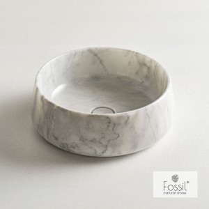 FOSSIL NATURAL STONE ΝΙΠΤΗΡΑΣ ΜΑΡΜΑΡΙΝΟΣ Φ42 H.14 CARRARA NUOVO DR42-300
