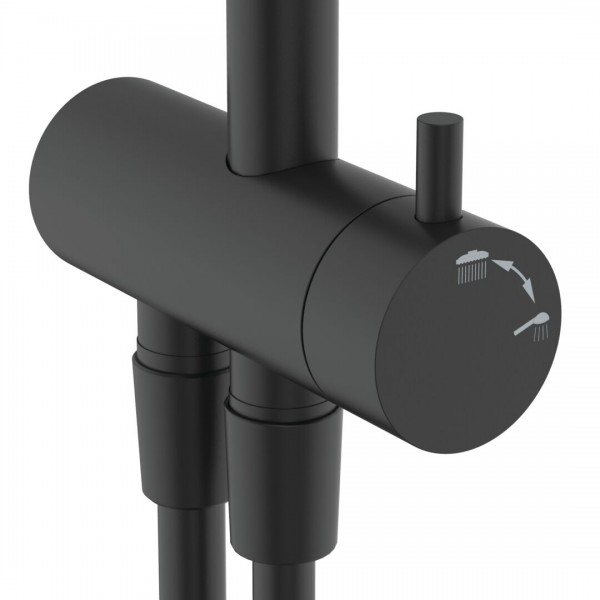 Ideal Standard Ceratherm idealrain Επίτοιχο σύστημα ντους για κάθε μπαταρία, silk black T25+ BD747XG IDEAL
