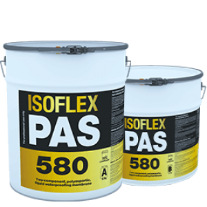 ISOMAT ISOFLEX-PAS 580 Πολυασπαρτική, επαλειφόμενη στεγανωτική μεμβράνη 2 συστατικών. 15kgr