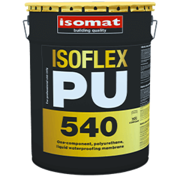 ISOMAT ISOFLEX-PU 540 Πολυουρεθανικό, επαλειφόμενο στεγανωτικό ενός συστατικού, για στεγανοποίηση κάτω από πλακάκια.25 KGR Στεγανωτικα ταρατσων