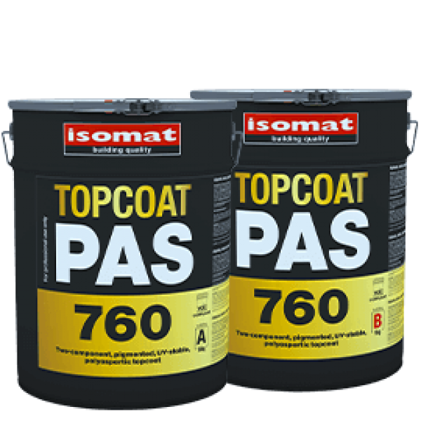 ISOMAT TOPCOAT-PAS 760 Πολυασπαρτική, επαλειφόμενη προστατευτική επίστρωση 2 συστατικών, χωρίς διαλύτες, ανεπηρέαστη από τη UV ακτινοβολία.25 KGR epojidika dapeda