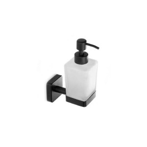 Karag Quattro Black Επιτοίχιο Dispenser Γυάλινο Μαύρο 480155