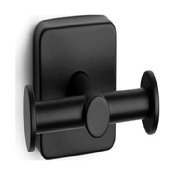 Karag Uno black Άγκιστρο Μπάνιου Διπλό με Βίδες ​6x6cm 122255 Uno Black