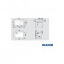 Blanco Naya 8 Ένθετος Νεροχύτης από Συνθετικό Γρανίτη Μ81.5xΠ50cm Coffee Sinks