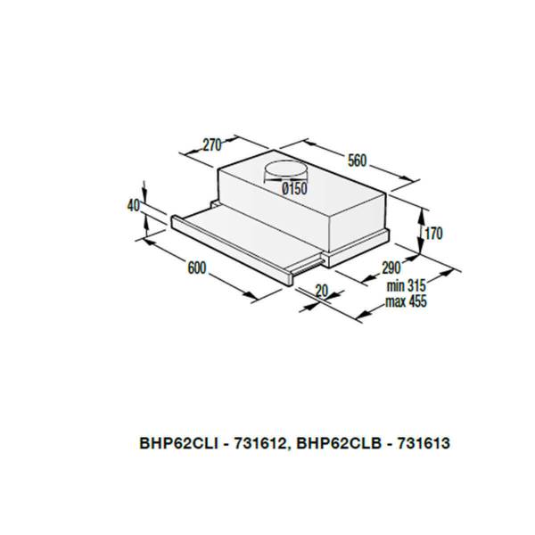 Gorenje BHP62CLI Συρόμενος Απορροφητήρας 60cm Μπεζ 731612  (065038301) Απορ/τηρες Gorenje