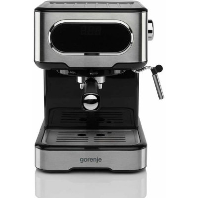 Gorenje Αυτόματη Μηχανή Espresso 1100W Πίεσης 15bar Ασημί ESCM15DBK   040054801