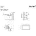 Νιπτηρες - Duralit KS105 Gris Platinum 100x50cm Συνθετικός Ένθετος Νεροχύτης
