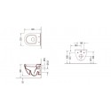 Serel Smart SM1200B 48.5cm Κρεμαστή Λεκάνη Τουαλέτας Με Ενσωματωμένο Σύστημα Μπιντέ & Κάλυμμα Βακελίτη Κρεμαστες λεκανες 