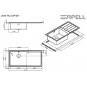 Apell Linear Plus LNP1001R 100x50cm Ένθετος Ανοξείδωτος Νεροχύτης Με Ποδιά Δεξιά Apell stainless
