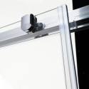 Devon Flow Slider Chrome SL2F170C-100+1xF3 171-174x195cm Clean Glass Πόρτα Ντουζιέρας Με 2 Σταθερά & 2 Συρόμενα Φύλλα Flow Slider (2+2) Chrome Clean Glass 195 cm