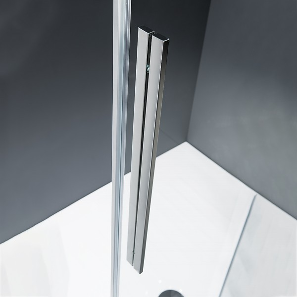 Devon Flow Slider Chrome SL2F180C-100+2xF3 184-187x195cm Clean Glass Πόρτα Ντουζιέρας Με 2 Σταθερά & 2 Συρόμενα Φύλλα Flow Slider (2+2) Chrome Clean Glass 195 cm