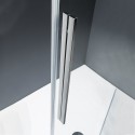 Devon Flow Slider Chrome SLF110C-100 107-111x195cm Clean Glass Καμπίνα Ντουζιέρας Με 1 Σταθερό & 1 Συρόμενο Φύλλο Flow Slider (1+1) SLF+SPF Chrome Clean Glass 195 cm