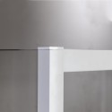 Devon Flow Slider White Matt SLF140C-300+2xF3 144-147x195cm Clean Glass Πόρτα Ντουζιέρας Με 1 Σταθερό & 1 Συρόμενο Φύλλο Flow Slider (1+1) White Matt Clean Glass 195 cm