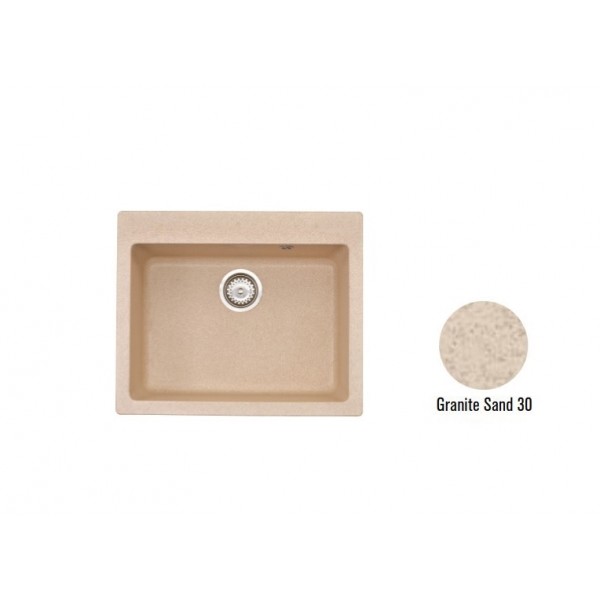 Νιπτηρες - Νεροχυτες - Crown Economic R - 60 6860-30 Granite Sand 60x49.5cm Ένθετος Γρανίτης