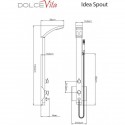 Dolce Vita Idea Spout Στήλη Ντους Θερμομικτική 3 εξόδων Από Μασίφ Αλουμίνιο IDEAL