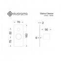 Eurorama Eletta Tecno Μίκτης 2 εξόδων Chrome 167030SL-100  Eletta Tecno Chrome