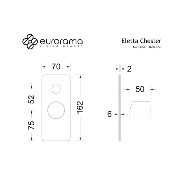 Eurorama Eletta Tecno Μίκτης 2 εξόδων Chrome 167030SL-100  Eletta Tecno Chrome