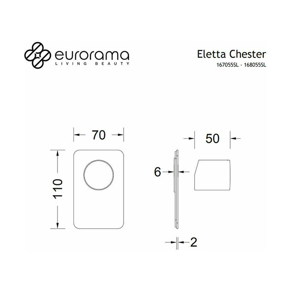 Eurorama Eletta Chester Μίκτης Εντοιχισμού 1 Εξόδου Με Χρώμα Χρυσό Brushed 168055SL-201