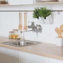 Ferro Algeo Επιτοίχια Μπαταρία Κουζίνας Ασημί BAG5 Kitchen Faucets