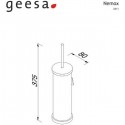 Geesa Nemox Black Brushed Επίτοιχο Πιγκάλ 37,5εκ. 6511-410