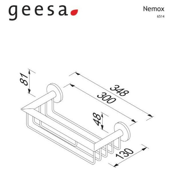 Geesa Nemox Gold Brushed Σπογγοθήκη-Μπουκαλοθήκη Επιτοίχια 34,8X13X8,1cm 6514-201