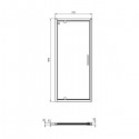 Ideal Standard Connect 2 - Ανοιγόμενη πόρτα καμπίνας Pivot PV 90, K9270V3