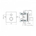Ideal Standard Ceratherm C100 - Εντοιχιζόμενη θερμοστατική  μπαταρία ντους λουτρού A7522AA CHROME IDEAL