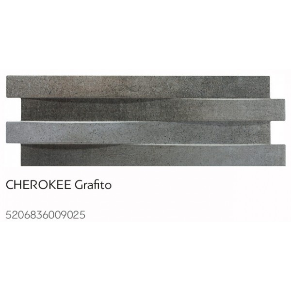 Karag Cherokee Grafito 17x52cm Πλακάκι - Πέτρα Επένδυσης Τοίχων