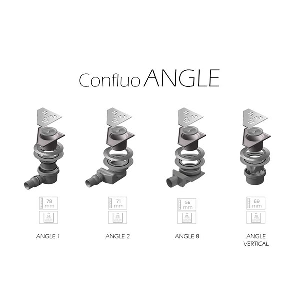Karag Confluo ANGLE1 Σιφώνι δαπέδου γωνιακό 78mm