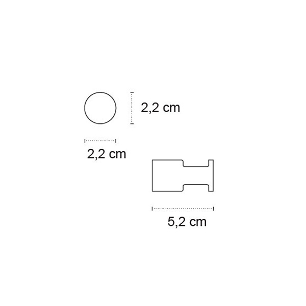 Karag Quattro Άγκιστρο Μπάνιου Μονό με Βίδες ​2.2x2.2cm Inox Ασημί 1211 Uno Chrome