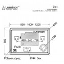 Luminor Cult music 100 Καθρέπτης Μπάνιου Φωτιζόμενος LED 100x80 με ενσωματωμενο συστημα ηχειων Luminor