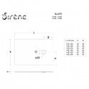 Sirene Slate Συνθετικό Δάπεδο Ντουζιέρας Μαύρο Ματ 120x80x2,4cm S12080-401