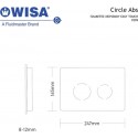 Καζανακια - Wisa Πλακέτα Χειρισμού Easy Touch Χρώμιο F099-100
