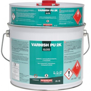 ISOMAT 5 KGR  VARNISH-PU 2K  Διάφανο, πολυουρεθανικό βερνίκι δύο συστατικών GLOSS(γυαλιστερο)