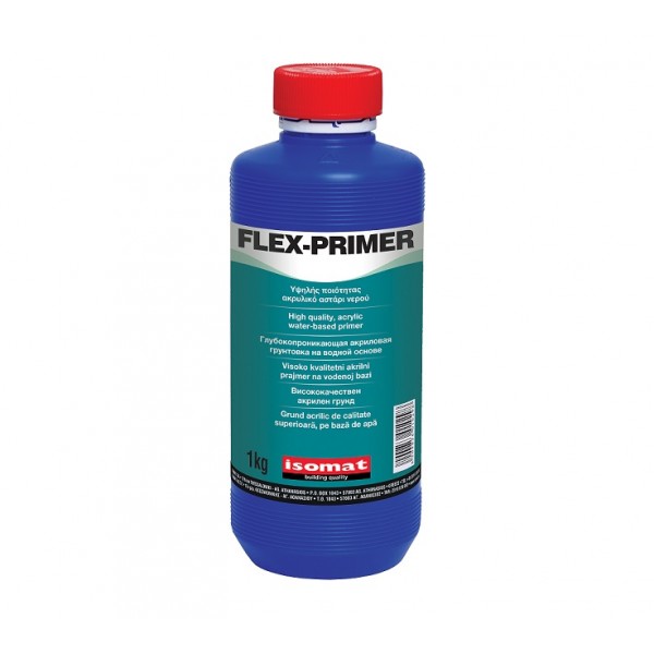 Isomat Flex-Primer 1 kg Υψηλής Ποιότητας Ακρυλικό Αστάρι Νερού Ασταρια χρωματων