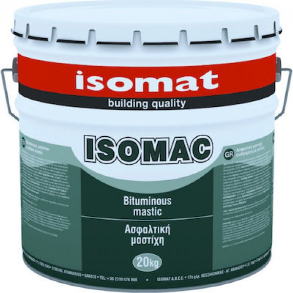 Isomat Isomac 20 kg Ασφαλτική Σφραγιστική Μαστίχη Βοηθητικα υλικα στεγανωσεων -Οπλισμοι-Ασφαλτόπανα