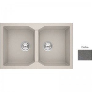Sanitec Ultra Granite 806 Ένθετος Νεροχύτης Γρανιτένιος 79x50cm Pietra