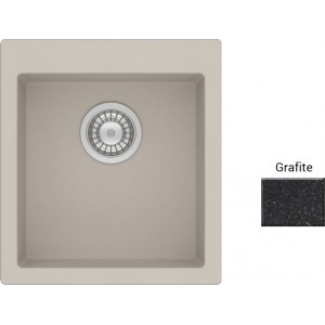 Sanitec Ultra Granite 813 Ένθετος Νεροχύτης 45x50cm Grafite